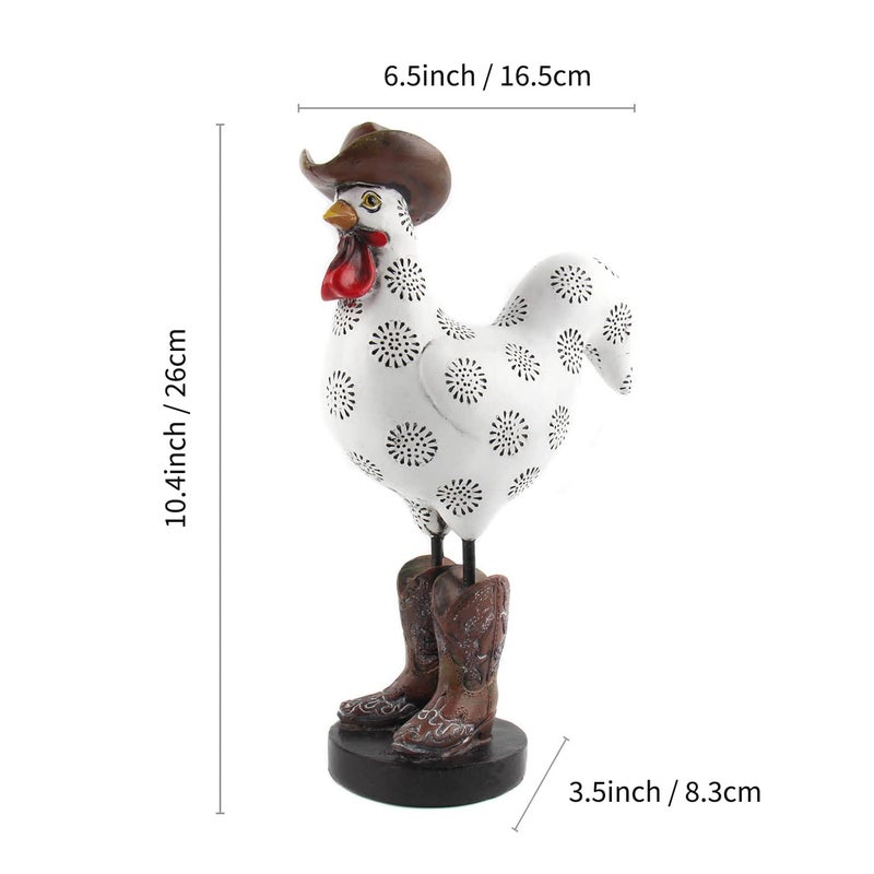 LIFFY Rooster Garden Statue Outdoor,Indoor Resin Home Decor Figurines Decorations,Farm Animals Statue Yard Decorative Ornaments Outside,for Balcony,Patio,Lawn - Image 2